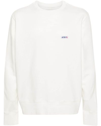 Autry Sweatshirt mit Logo-Patch - Weiß