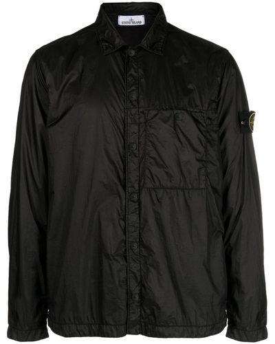 Stone Island Sobrecamisa con motivo Compass - Negro