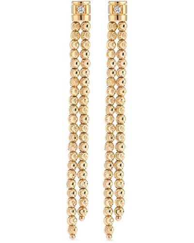 Officina Bernardi 18kt Yellow Gold Moon Diamond Drop Earrings - Metallic