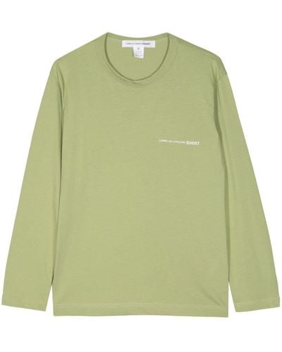 Comme des Garçons Logo-print Cotton T-shirt - Green
