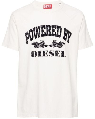 DIESEL T-rust Cotton T-shirt - White