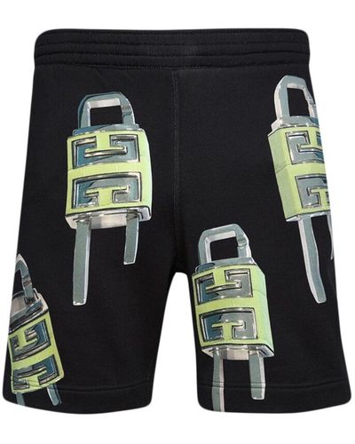 Givenchy Bermudas con estampado 4G Padlock - Negro