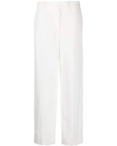Fabiana Filippi Linen Blend Trousers - White