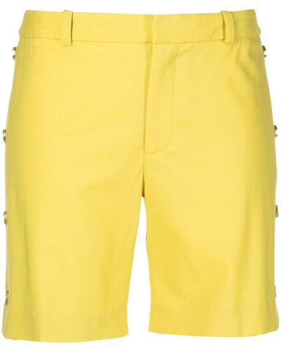 Monse Side-button Tailored Shorts - Yellow