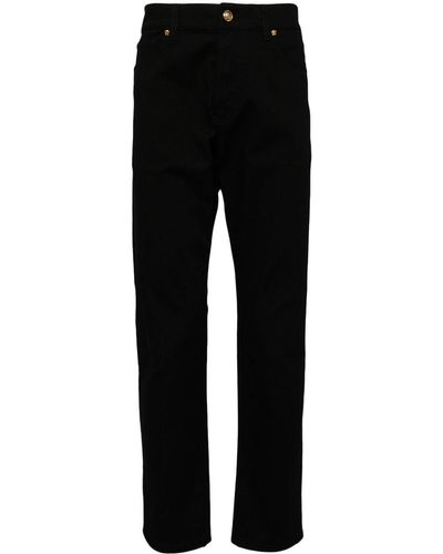 Versace Mid-rise Straight-leg Trousers - Black