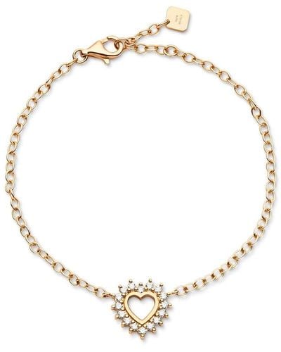 Nouvel Heritage Bracelet Mystic Love en or 18ct à diamants - Métallisé