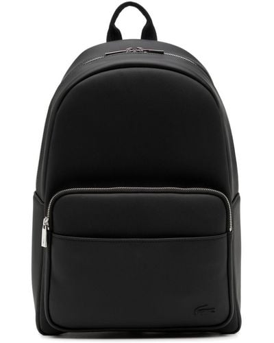 Lacoste Logo-embossed Piqué Backpack - Black