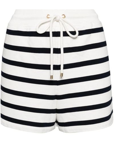 FRAME Striped Varsity Shorts - Black