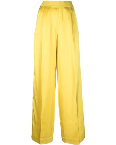 Stine Goya Pantalones Ciara anchos - Amarillo