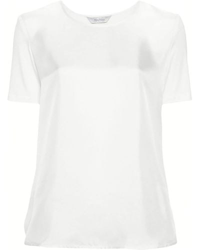 Max Mara Fuocco Contrast-panel T-shirt - White