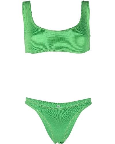 Reina Olga Bikini con diseño fruncido - Verde
