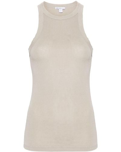 James Perse Geribbelde Tanktop - Naturel