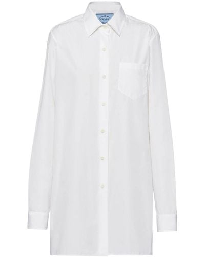 Prada Cotton Shirt Minidress - White