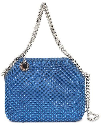 Stella McCartney Mini sac cabas Falabella orné de cristaux - Bleu