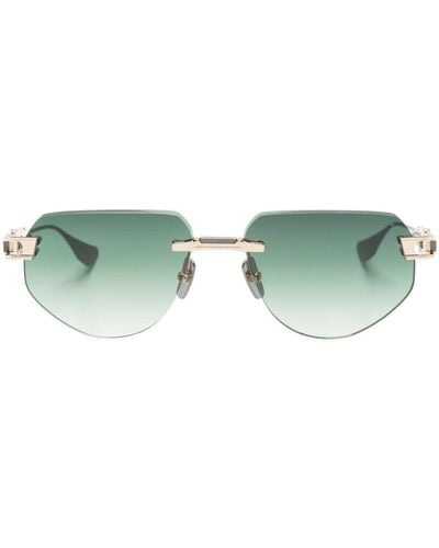 Dita Eyewear Grand-imperyn Geometric-frame Sunglasses - Green