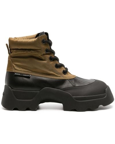 Proenza Schouler Colour-block Paneled Combat Boots - Brown