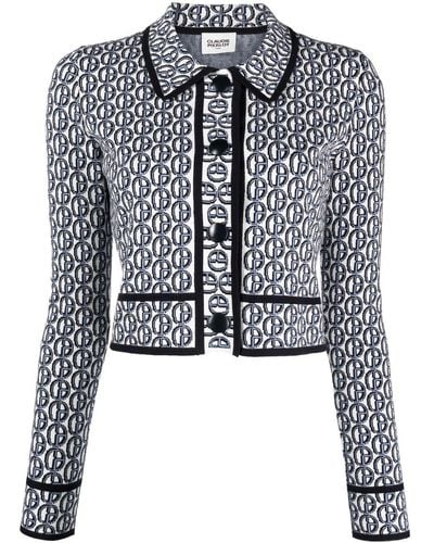 Claudie Pierlot Cropped-Jacke mit klassischem Kragen - Schwarz