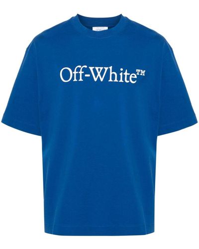Off-White c/o Virgil Abloh Big Bookish Skate cotton T-shirt - Blau
