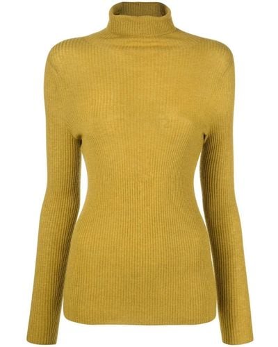 Fabiana Filippi Roll-neck Fitted Sweater - Yellow