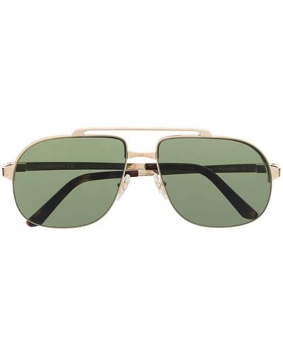 Cartier Sonnenbrille mit doppeltem Steg - Grün