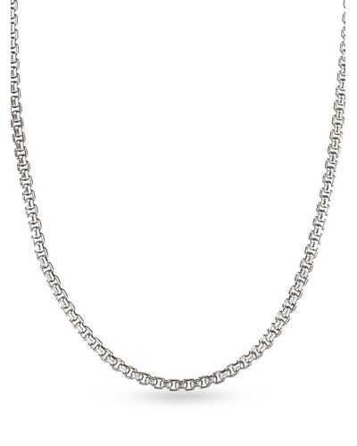 David Yurman 14kt Yellow Gold And Sterling Silver Box Chain Necklace - White