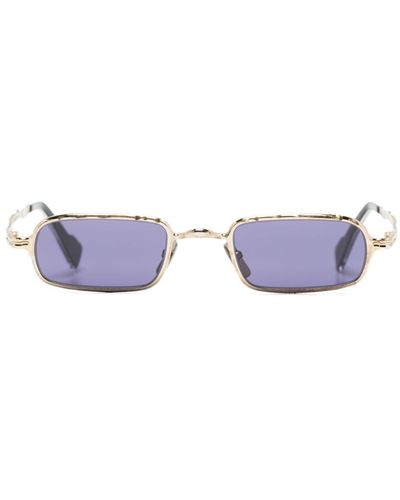 Kuboraum Sculpted-arms Rectangle-frame Sunglasses - Purple
