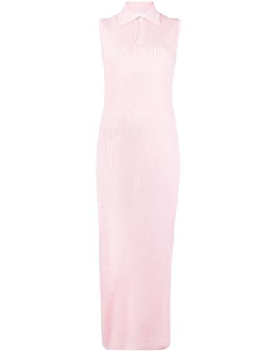 Soulland Nane Ribbed-knit Dress - Pink