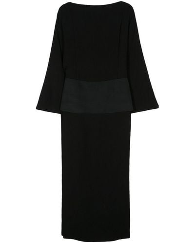 Khaite Popeline Maxi-jurk - Zwart
