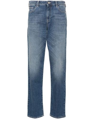 Emporio Armani Mid-rise Slim-cut Jeans - Blue