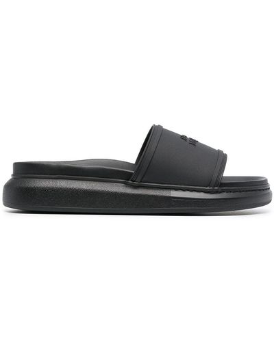 Alexander McQueen Rubber Upper And Sole Sandal Hybrid - Black