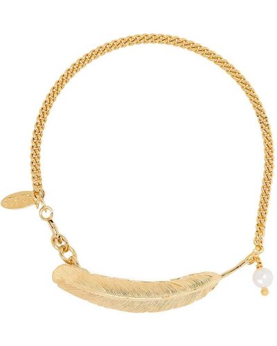 Wouters & Hendrix Voyages Naturalistes Pearl Feather Bracelet - Metallic