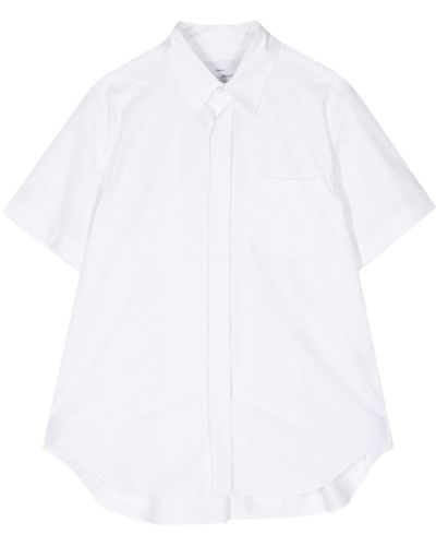 Fumito Ganryu Pleated Cotton-blend Shirt - White