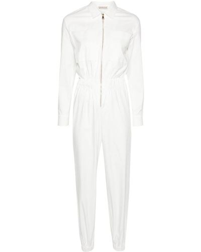 Blanca Vita Tuta Trhyco Long-sleeve Jumpsuit - White