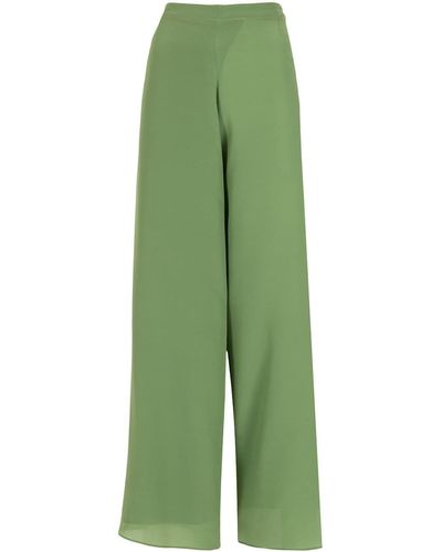 Amir Slama Silk Palazzo Trousers - Green