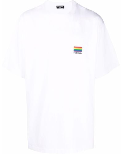 Balenciaga Lgbtq Logo T-shirt - White