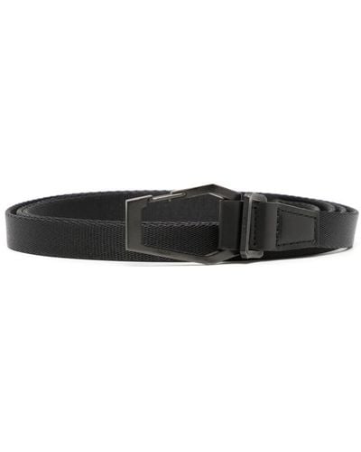 Julius Logo-buckle Strap Belt - Black