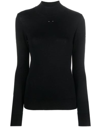 Barbara Bui Appliqué-detail Wool Jumper - Black