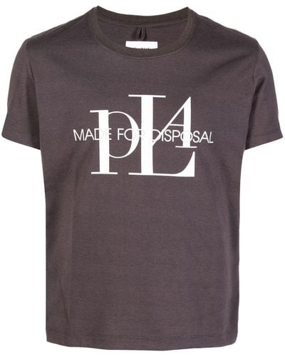 Doublet T-Shirt mit grafischem Print - Grau