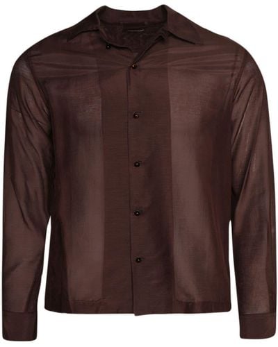 Bode Heartwood Striped Shirt - Brown
