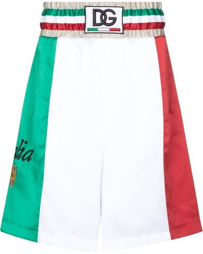 Dolce & Gabbana Knielange Italia Shorts - Weiß