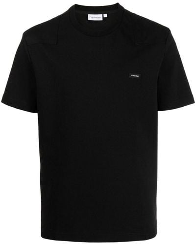 Calvin Klein Logo-appliqué Short-sleeve T-shirt - Black