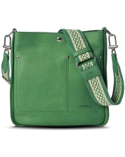 Shinola The Pocket Leather Crossbody Bag - Green