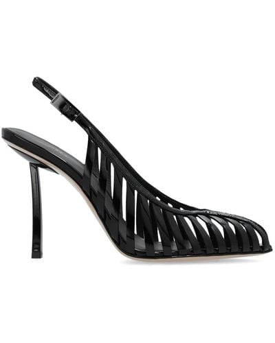 Le Silla Cage leather 100mm sling back pumps - Negro