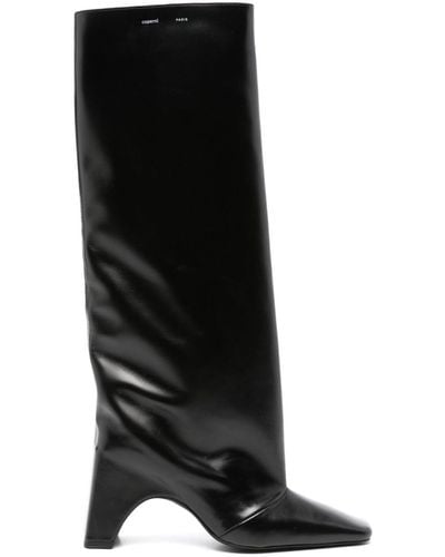 Coperni 90Mm Bridge Leather Boots - Black