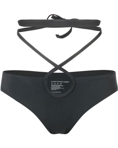 Christopher Esber Wrap-design Bikini Bottoms - Black