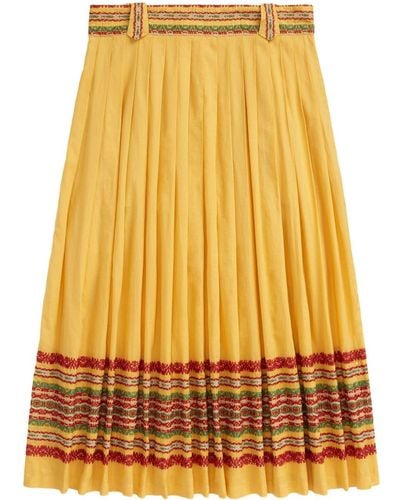 RRL Maria Cotton-voile Skirt - Yellow