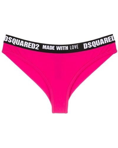 DSquared² Logo-waistband Briefs - Pink