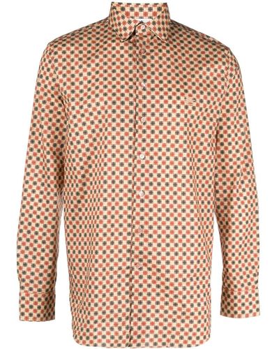 Etro Pegaso-logo patterned-print shirt - Marrón