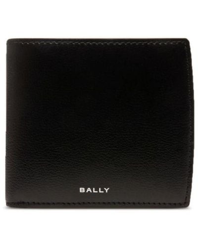 Bally Portefeuille en cuir à design pliant - Noir
