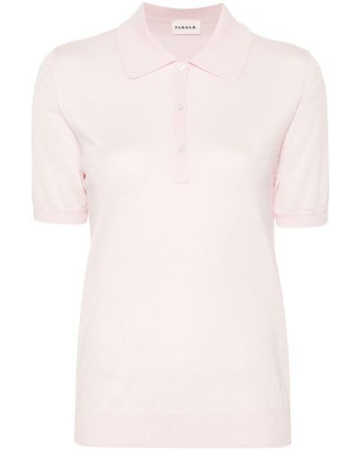 P.A.R.O.S.H. Fine-knit Polo Shirt - Pink